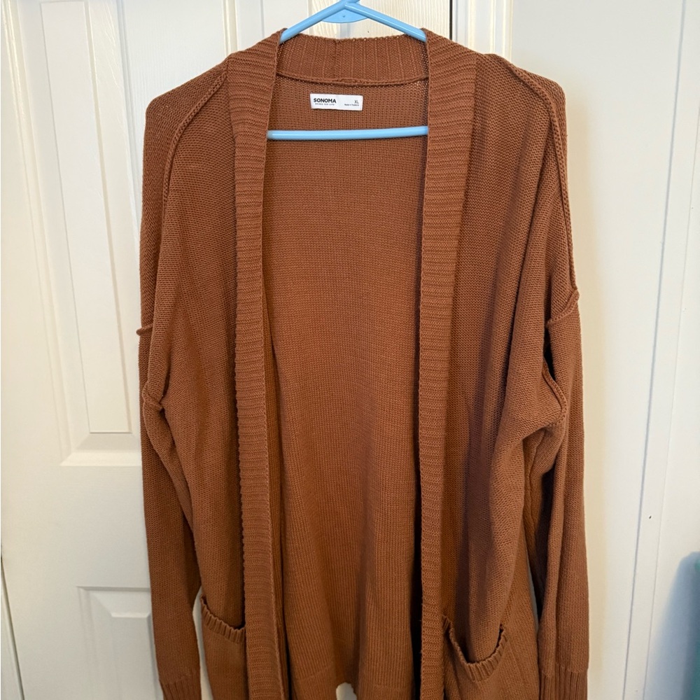Sonoma Women's Tan Cardigan Sweater